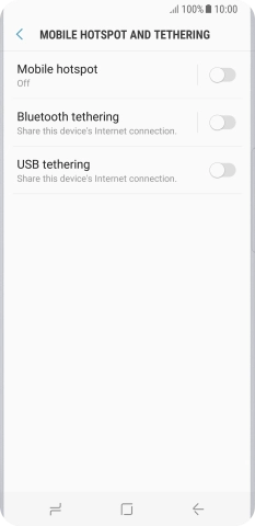Press Mobile hotspot.