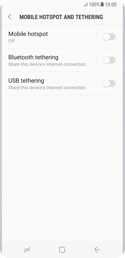 Press Mobile hotspot.