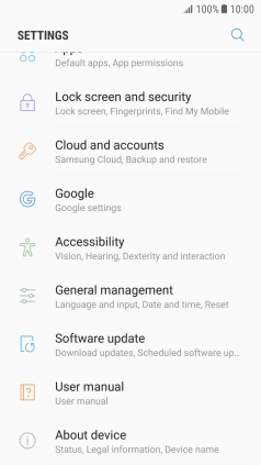 Press Cloud and accounts.