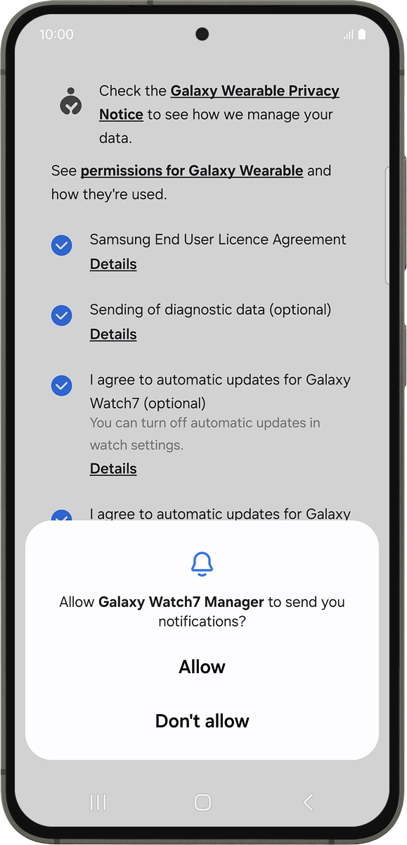 On your phone: Press Allow.