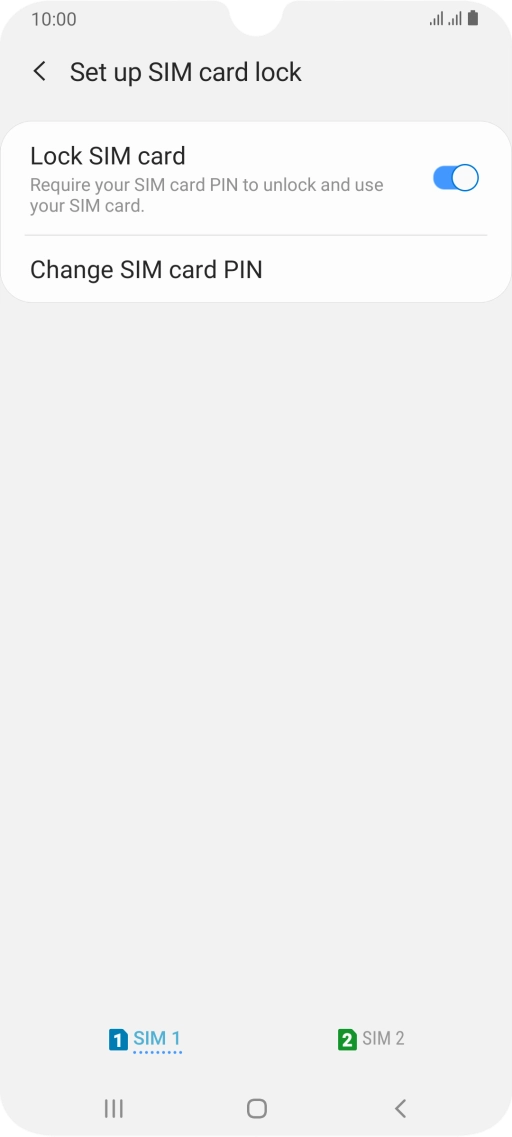 Press the required SIM.