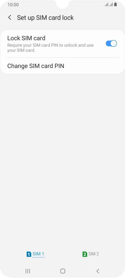 Press the required SIM.