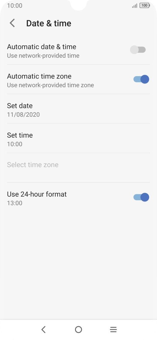 Press the indicator next to 