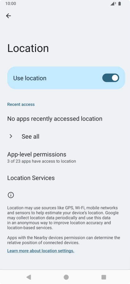 Press App-level permissions.