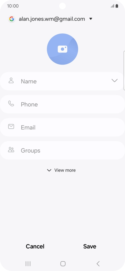 Press Name and key in the required name.