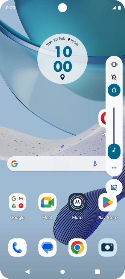 Press the silent mode icon to turn on silent mode.