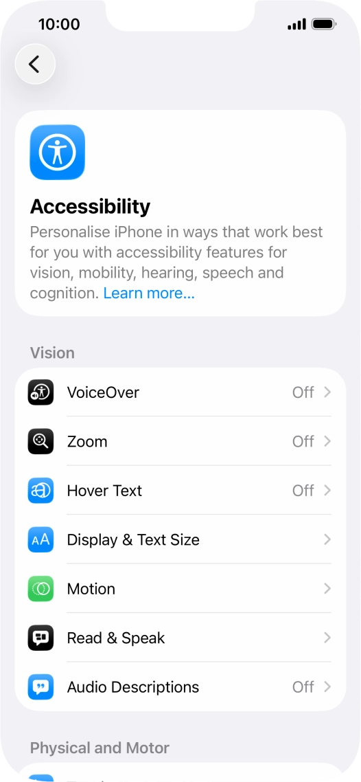 Press the required category below 
