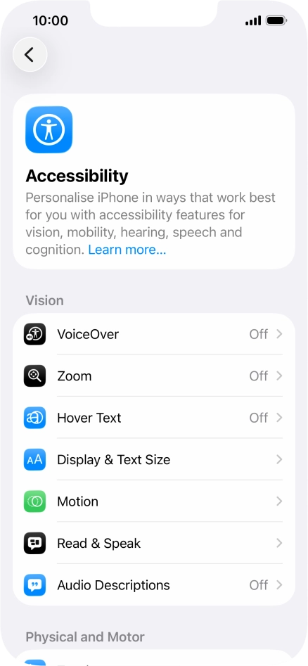 Press the required category below 