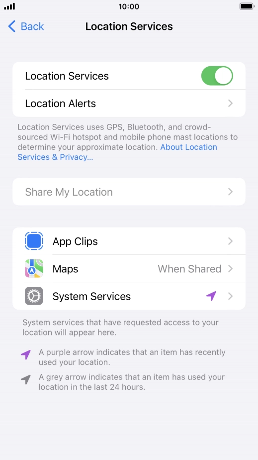 Press the required app.