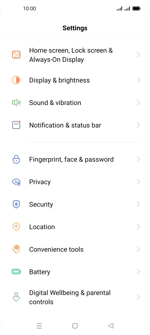 Press Notification & status bar.