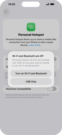 If Wi-Fi is turned off, press Turn on Wi-Fi and Bluetooth.