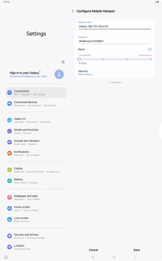 Press the field below 