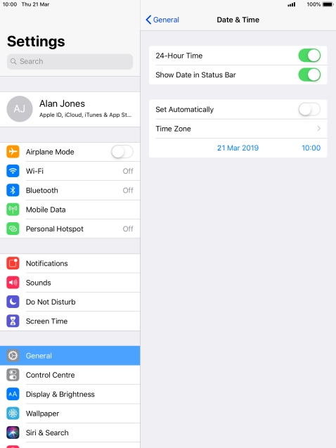 Press the indicator next to 