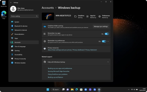 Click Manage sync settings.