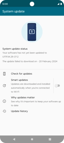 Press Check for updates. If a new software version is available, it's displayed. Follow the instructions on the screen to update the phone software.