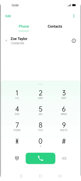 Press the menu icon.