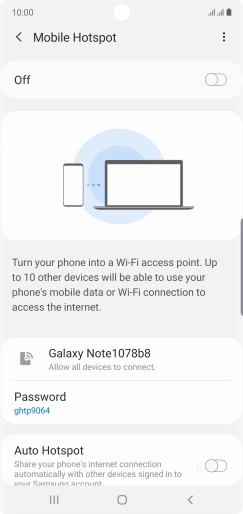 Press the menu icon.
