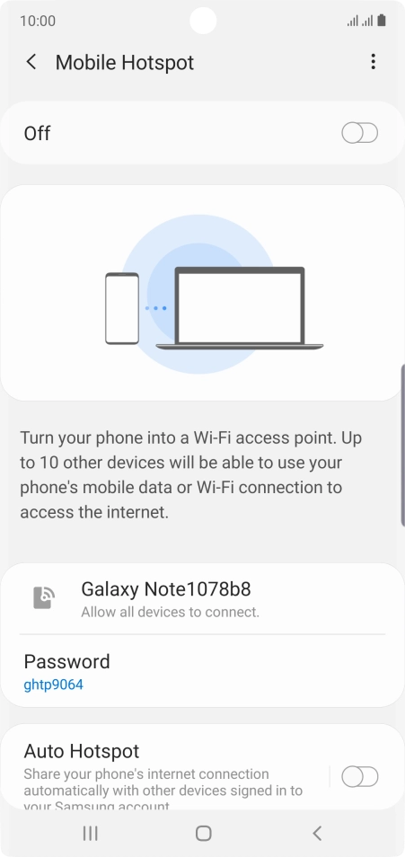 Press the menu icon.
