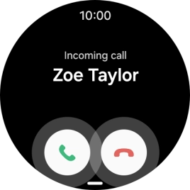 Press the accept call icon and slide your finger upwards to answer the call.