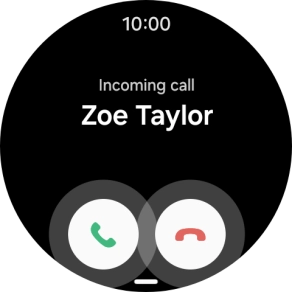 Press the accept call icon and slide your finger upwards to answer the call.