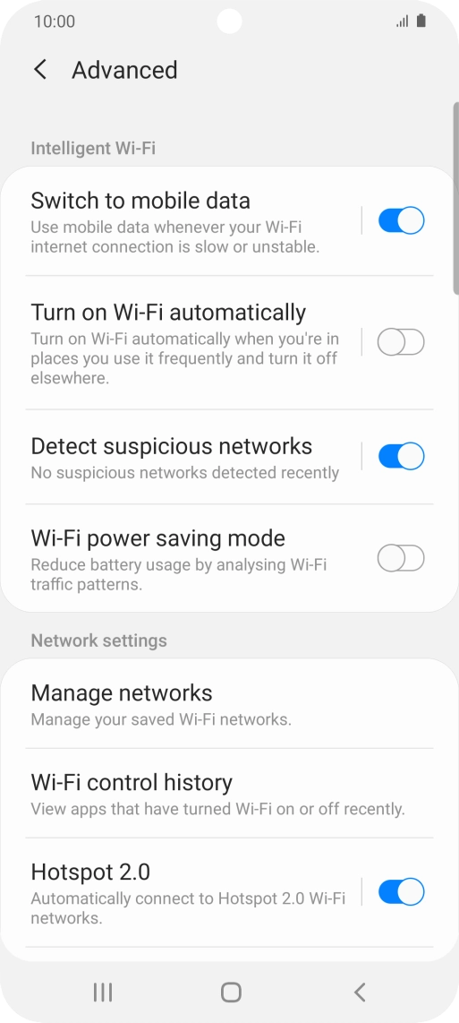 Press the indicator next to 
