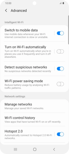 Press the indicator next to 