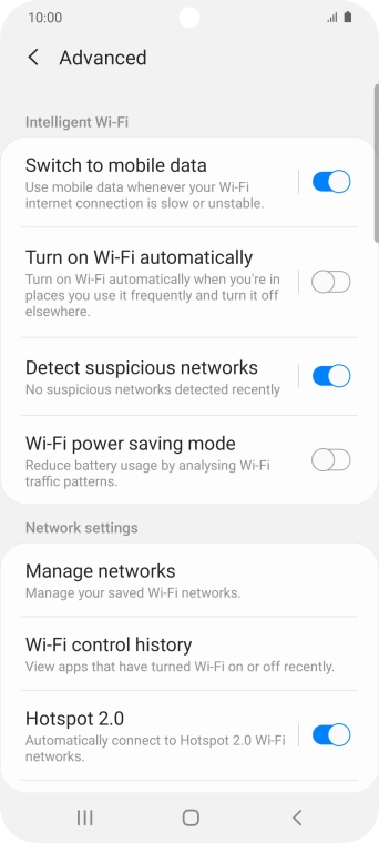 Press the indicator next to 