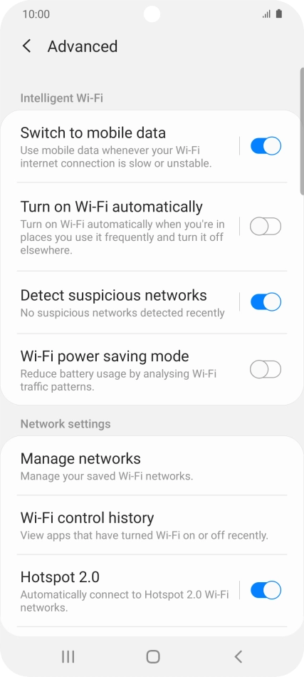 Press the indicator next to 