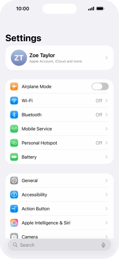 Press Personal Hotspot.
