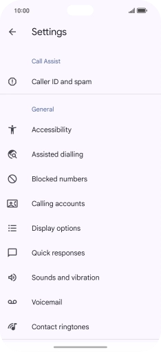 Press Calling accounts.