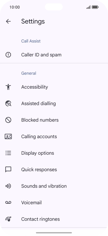 Press Calling accounts.