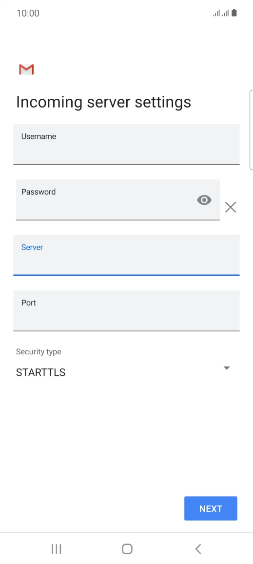 Press the field below 