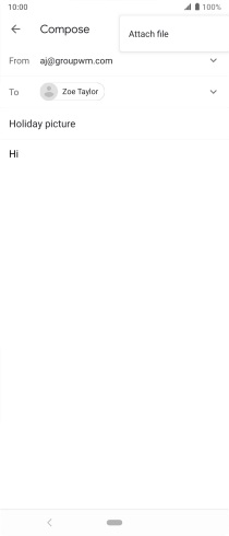 Press Attach file and go to the required folder.