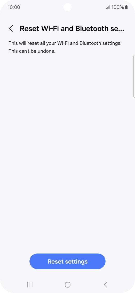 Press Reset settings.