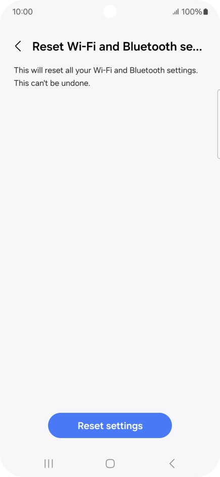 Press Reset settings.