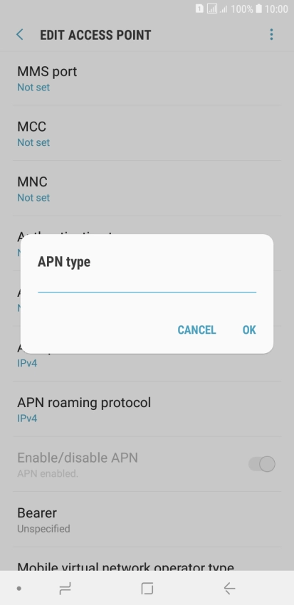 Key in mms and press OK.