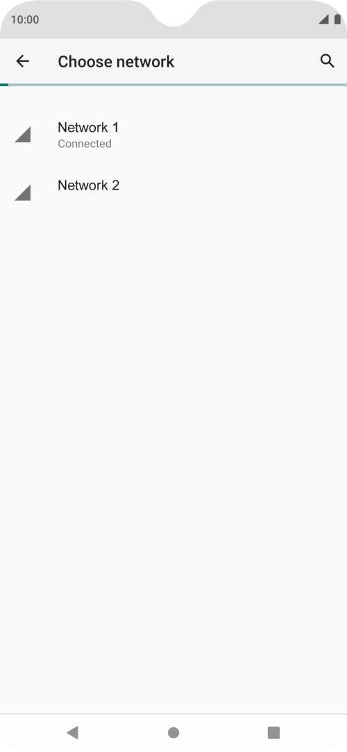 Press the required network.