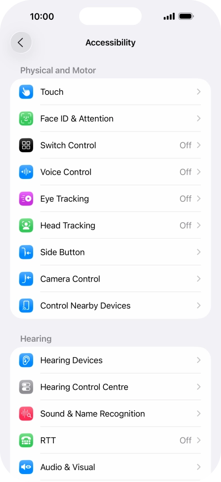 Press the required category below 