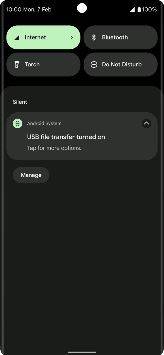 Press Tap for more options.
