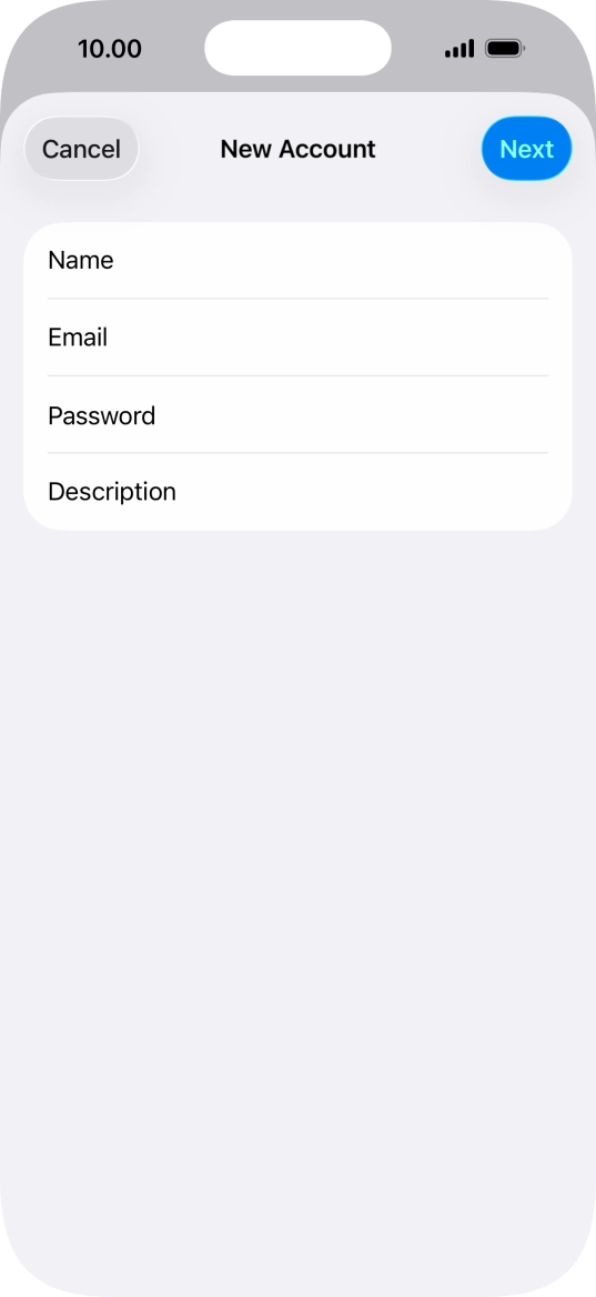 Press Description and key in the required name.