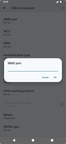 Key in 8080 and press OK.
