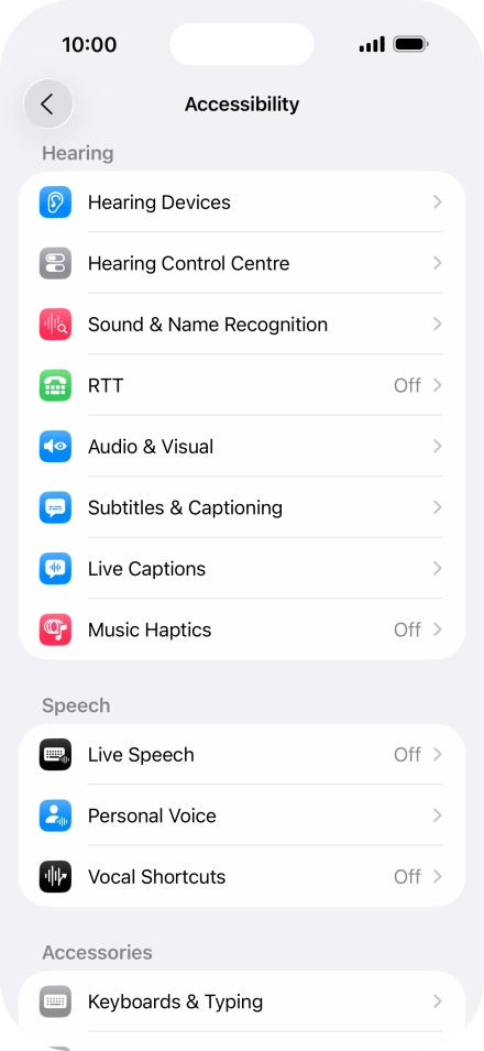 Press the required category below 