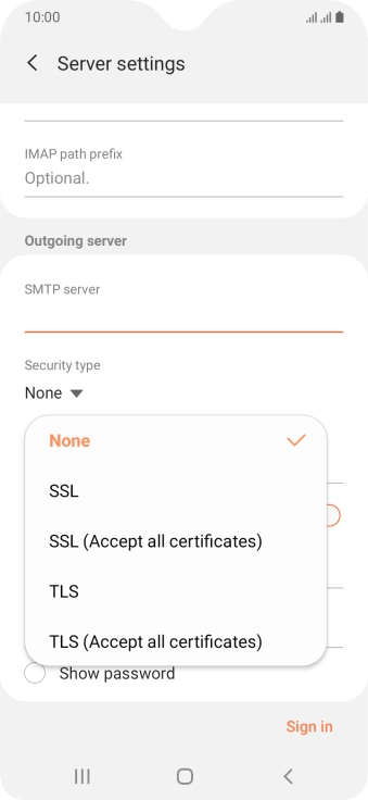 Press None to turn off the function.