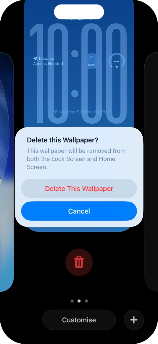 Press Delete This Wallpaper.
