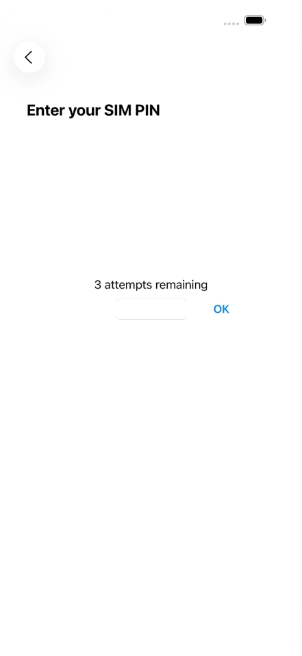 If your SIM is locked, key in your PIN and press OK. The default PIN is 1111.