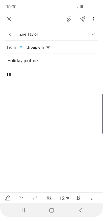 Press the attachment icon.