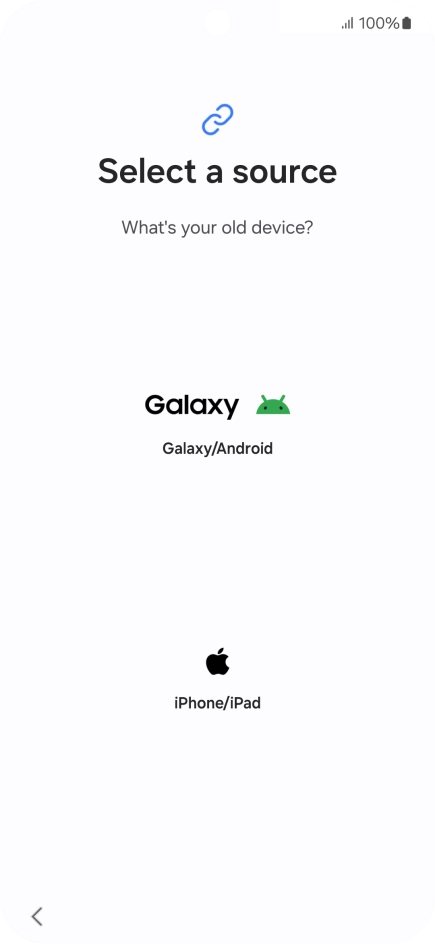 Press the required setting and follow the instructions on the screen to transfer the content from another phone.