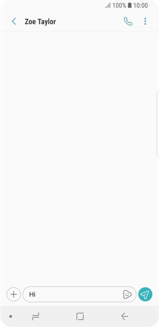Press the send icon when you've finished your text message.