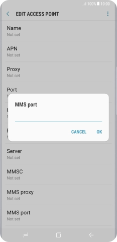Key in 8080 and press OK.