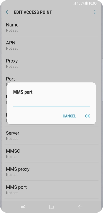 Key in 8080 and press OK.